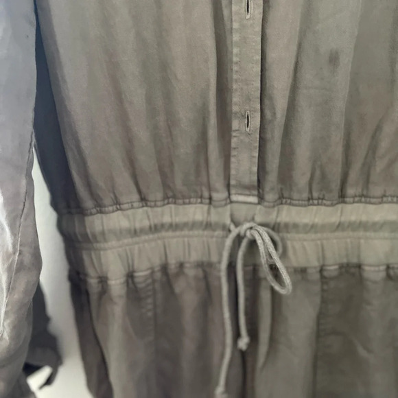 Faherty Arlie Day Jumpsuit Safari Linen Blend Green - Picture 4 of 11